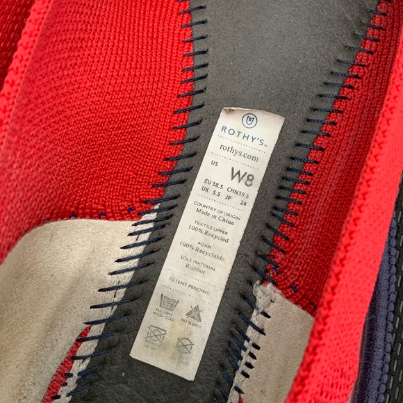 Rothy's Sz 8 The Point Ballet Flats Chili Red - Picture 7 of 11